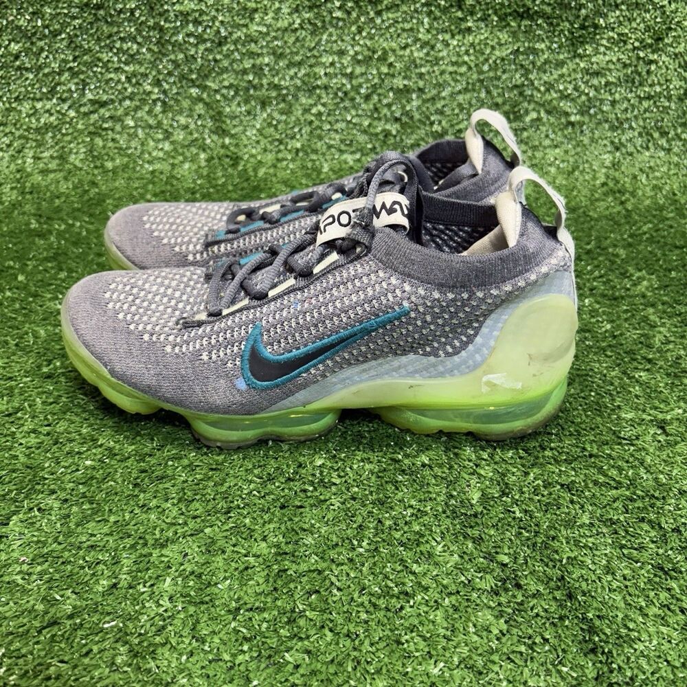 Nike Air VaporMax 2021 FK DB1550-009 Sneaker Grey Electric Green Womens 6 (4.5Y)